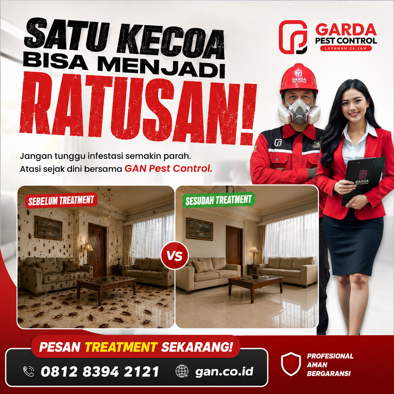 Layanan Basmi Kecoa Surabaya