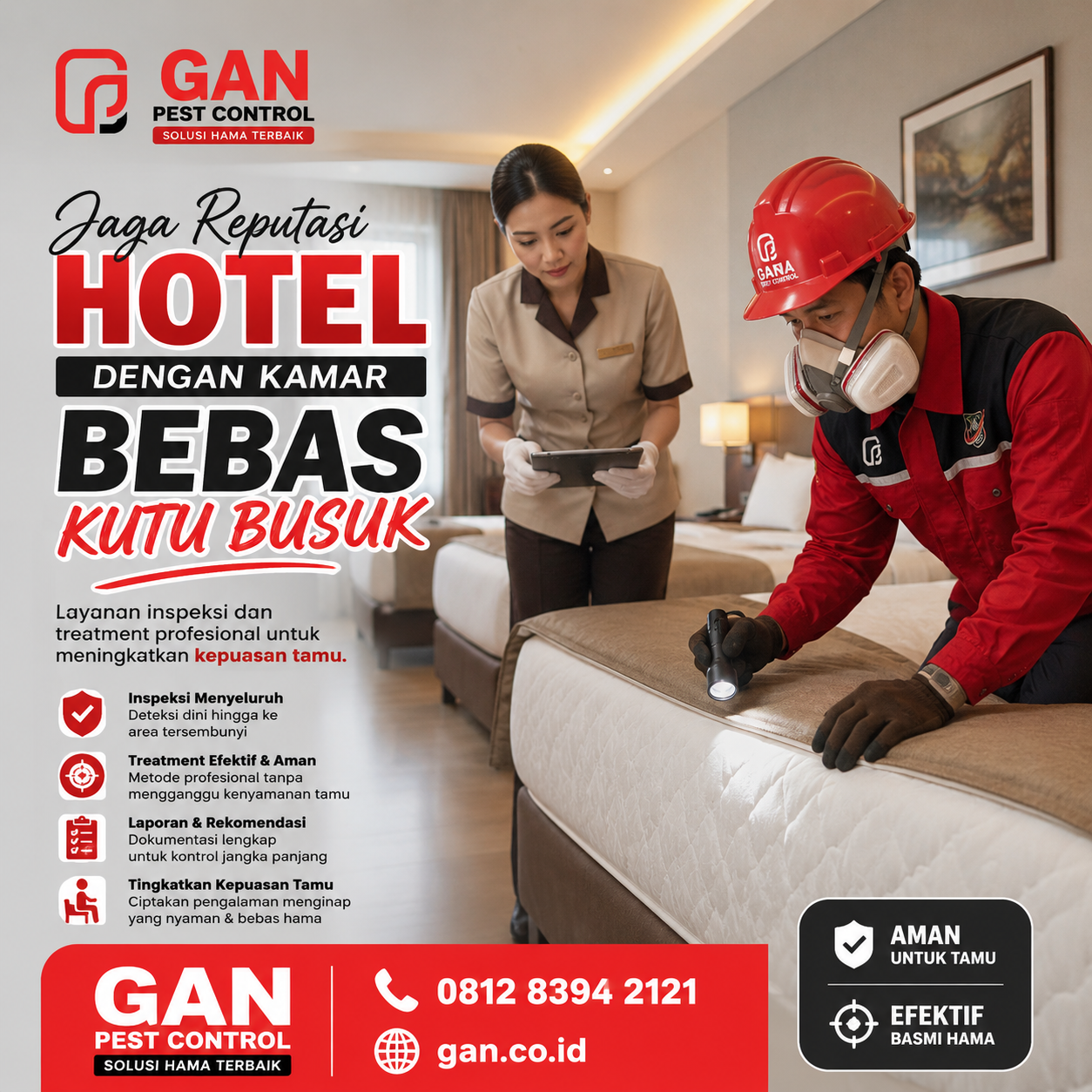 Jasa Pembasmi Kutu Kasur untuk Hotel dan Kost Surabaya Bergaransi Tuntas