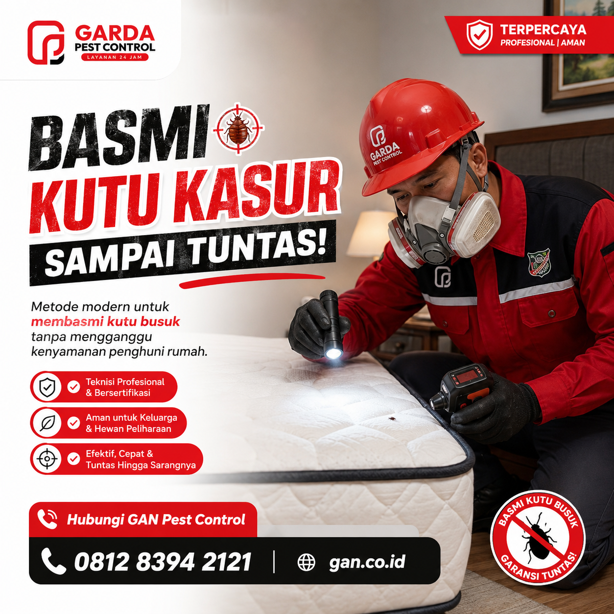 Jasa Pembasmi Kutu Kasur Surabaya Bergaransi Resmi Tuntas Sampai Telur