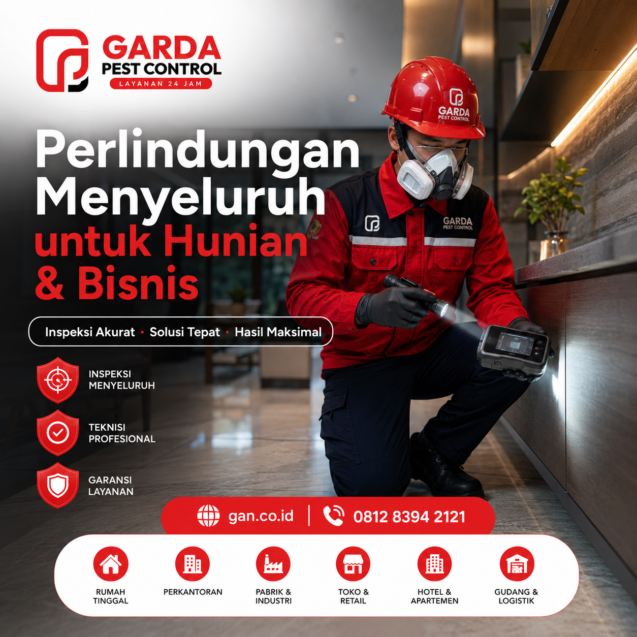 Jasa Semprot Anti Rayap Sistem Injeksi Surabaya Terpercaya GAN Pest Control