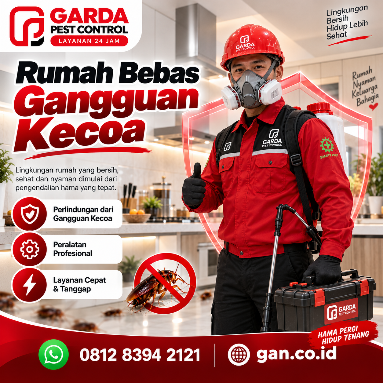 Jasa Pest Control Kecoa Surabaya Aman untuk Bayi dan Hewan Peliharaan